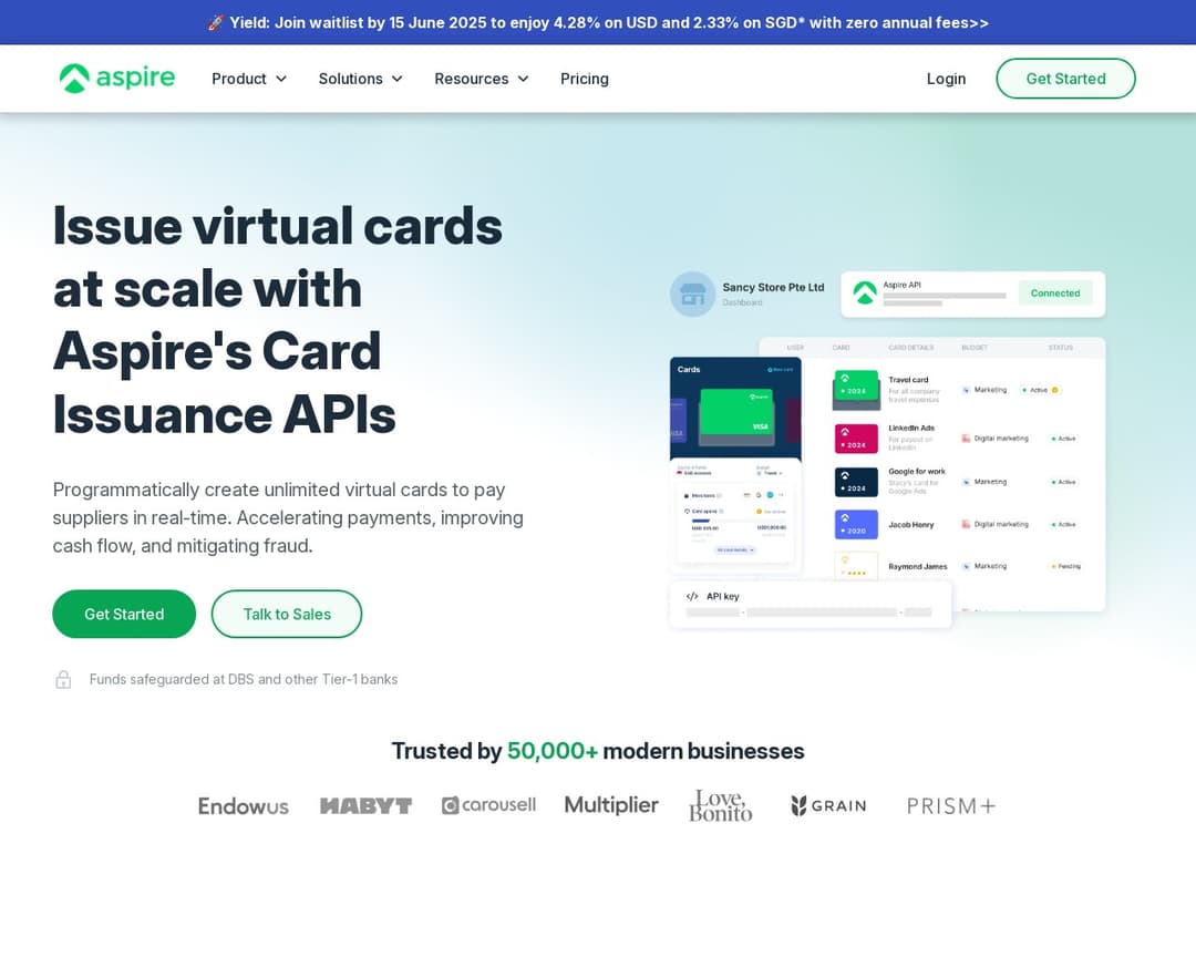 Aspire Card Issuance API