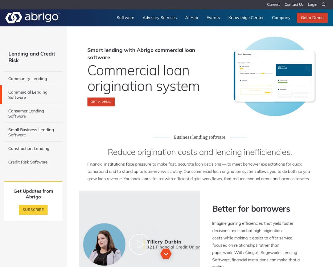 Abrigo Commercial Lending Software