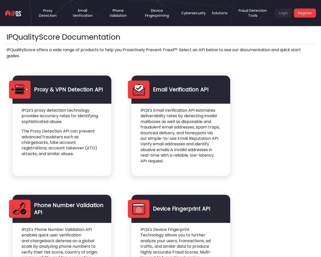 IPQS Fraud Detection API Documentation