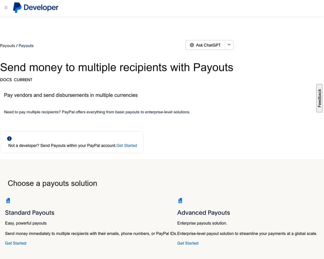 PayPal Payouts