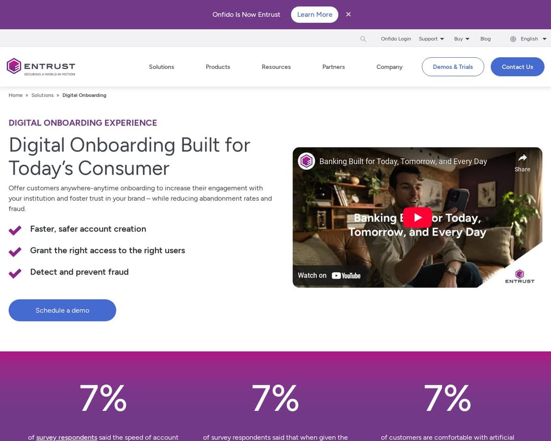 Entrust Digital Onboarding
