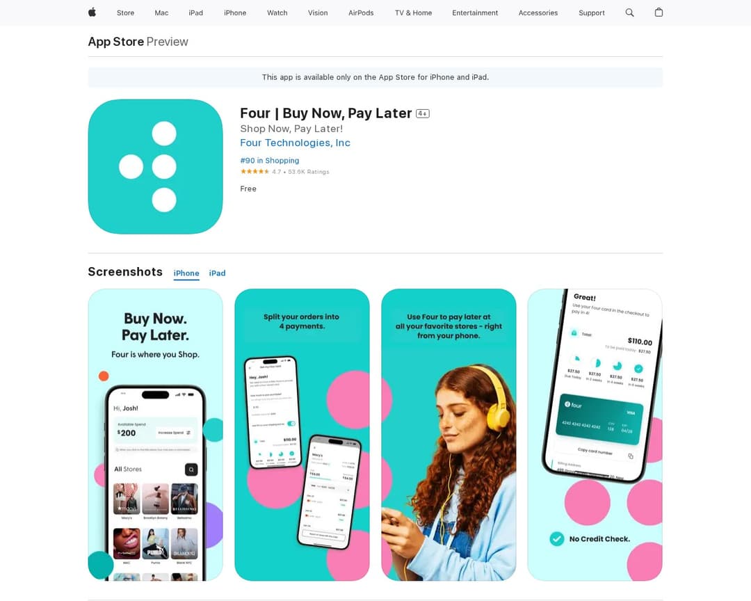Four | Buy Now, Pay Later