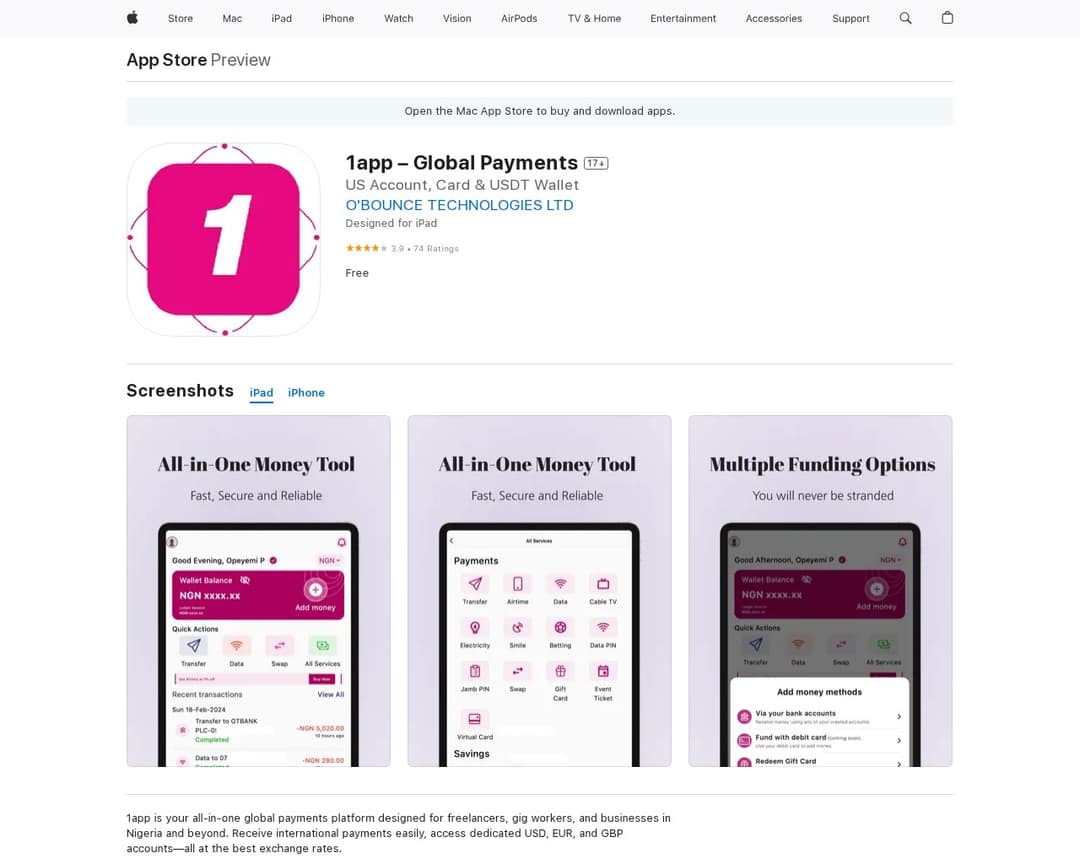 1app – Global Payments