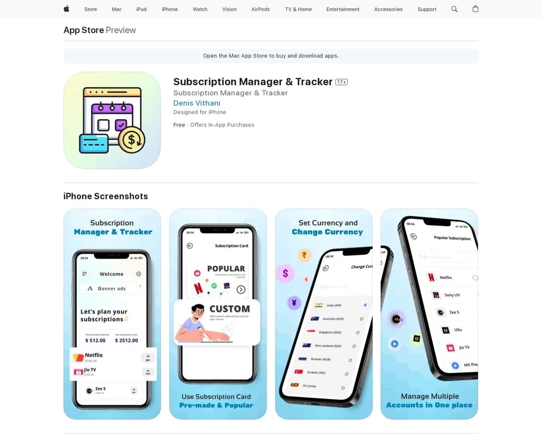 Subscription Manager & Tracker