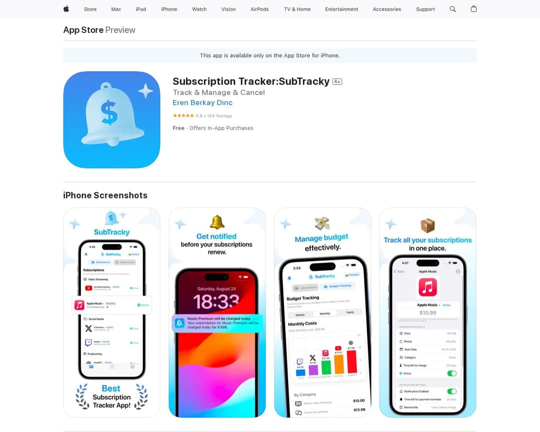 Subscription Tracker:SubTracky