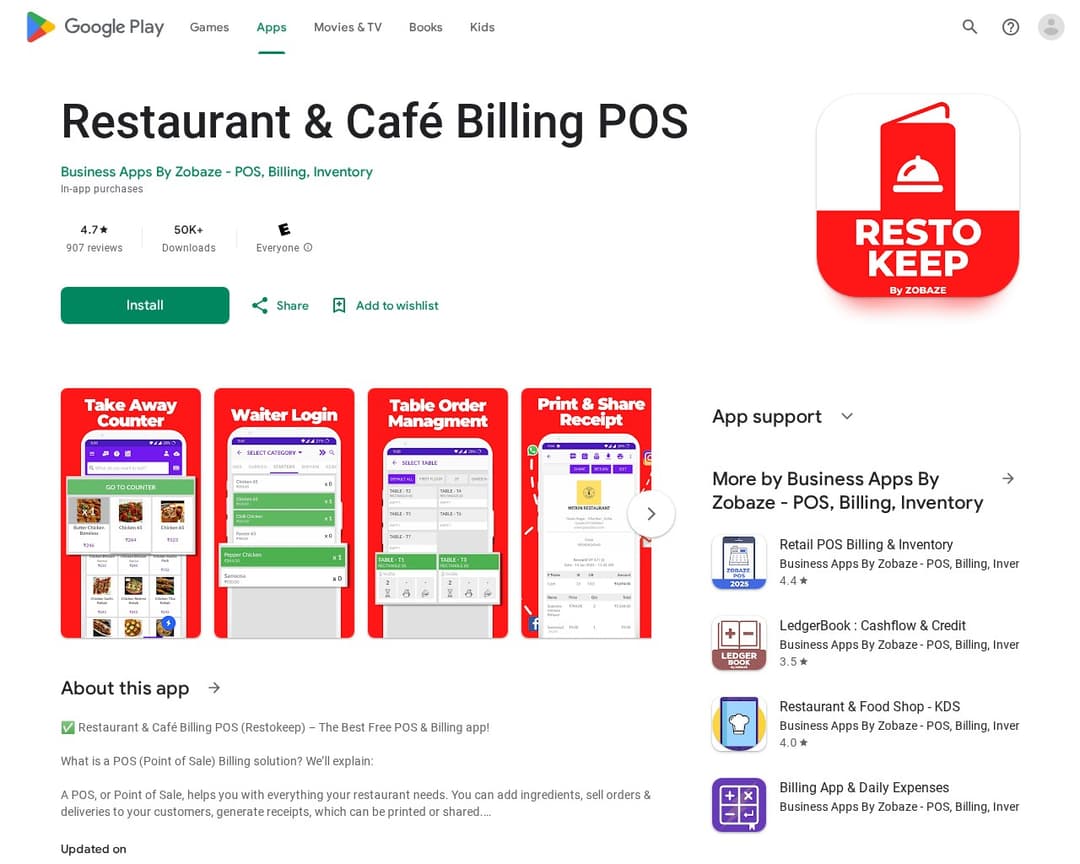 Restaurant & Café Billing POS
