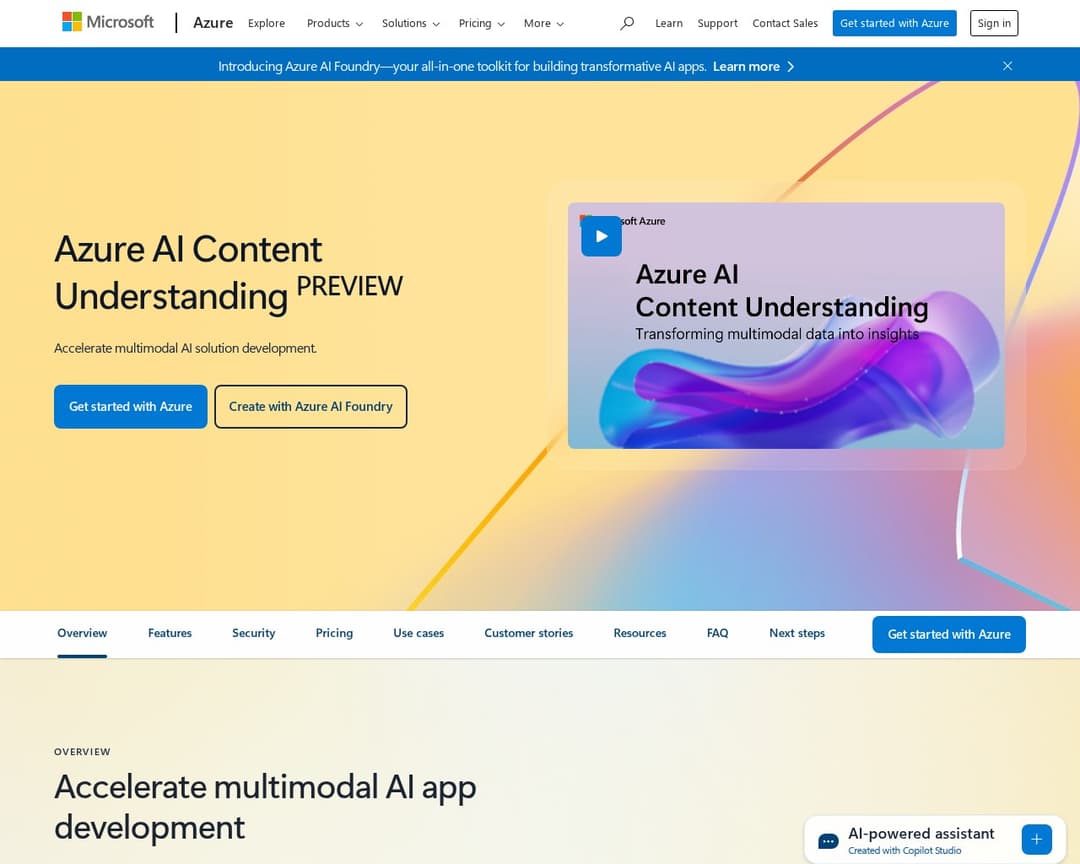 Azure AI Content Understanding