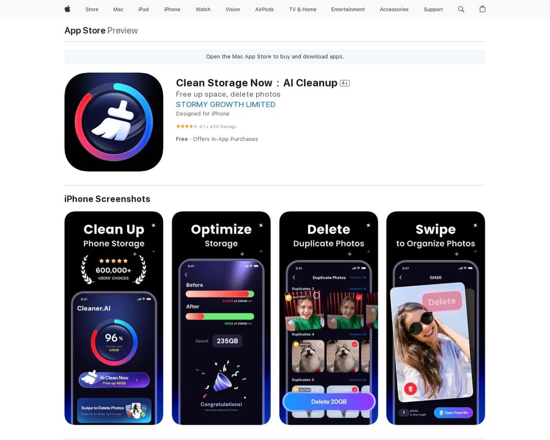 Clean Storage Now：AI Cleanup