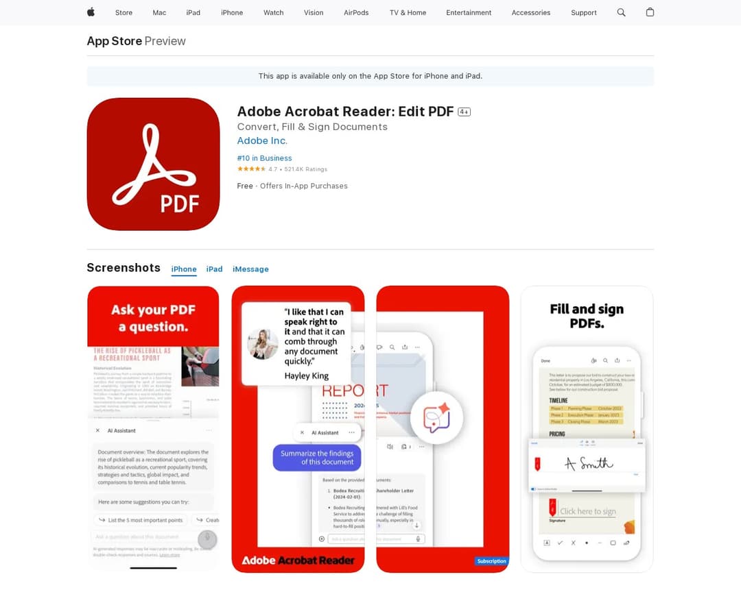 Adobe Acrobat Reader: Edit PDF