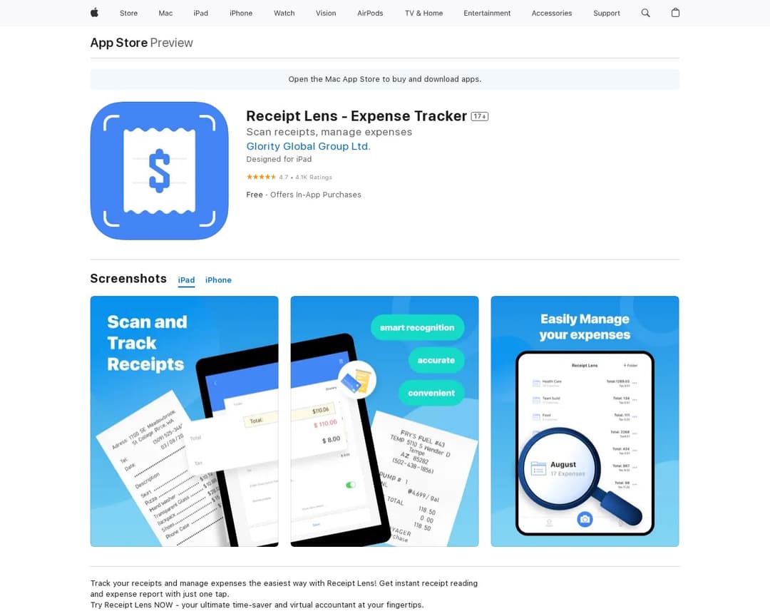 Receipt Lens - Expense Tracker
