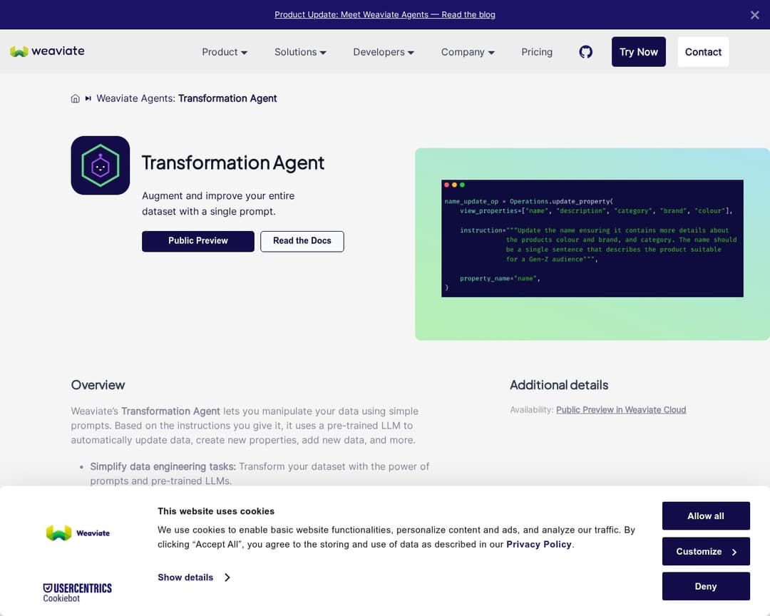 Transformation Agent