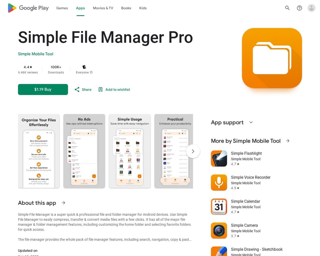 Simple File Manager Pro