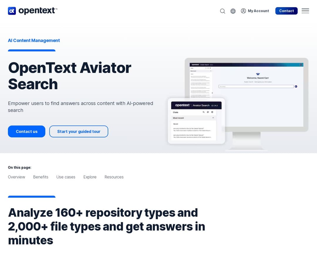 OpenText Aviator Search