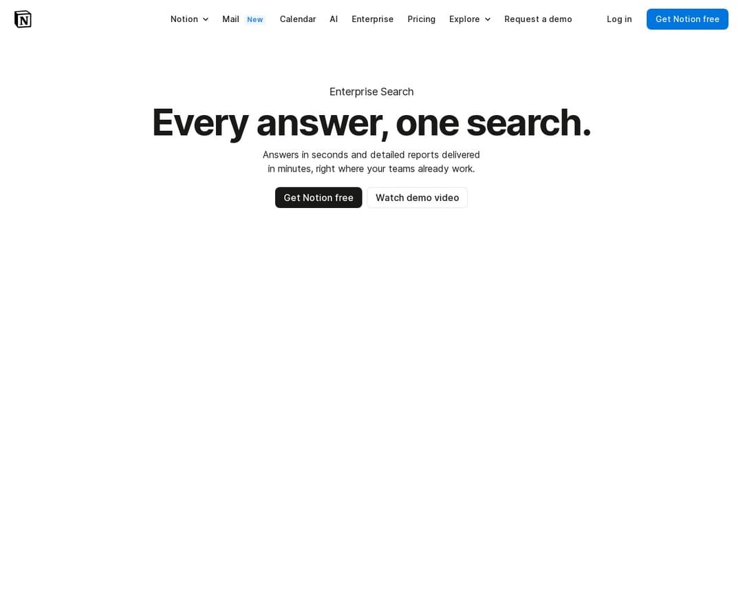 Notion Enterprise Search