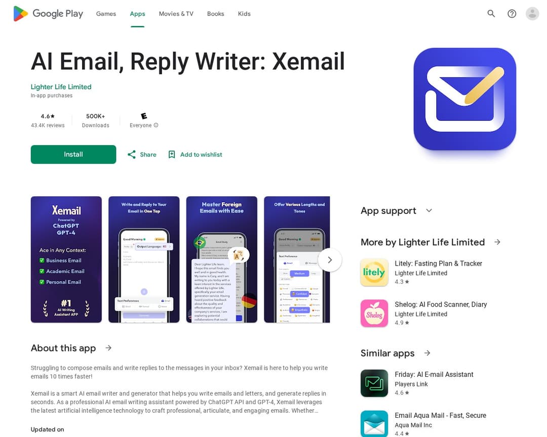 AI Email, Reply Writer: Xemail