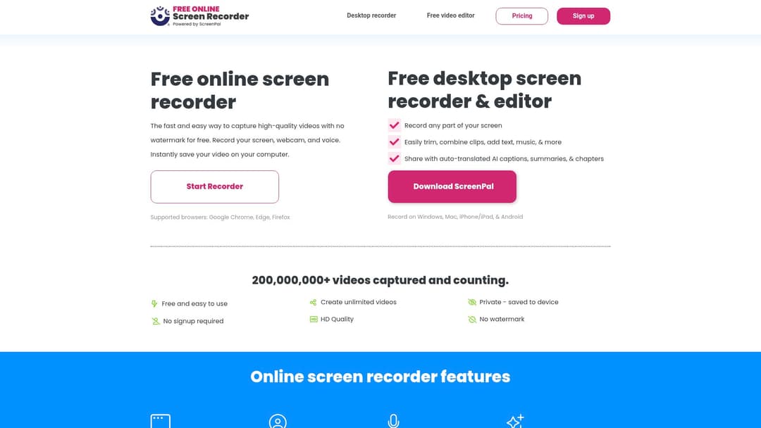 Online Screen Recorder (ScreenPal)