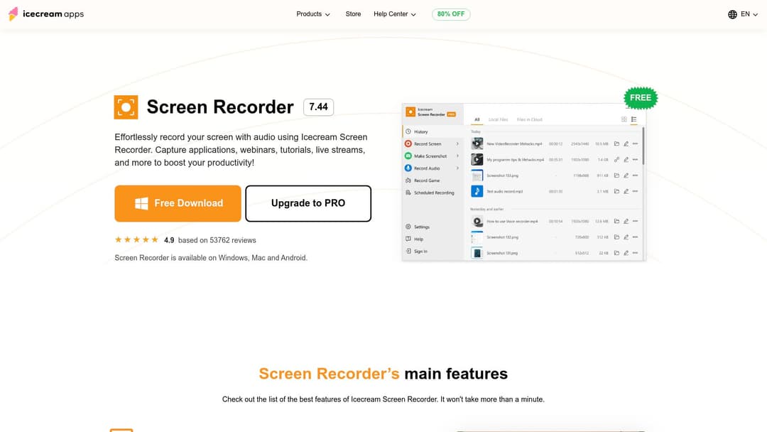 Icecream Screen Recorder
