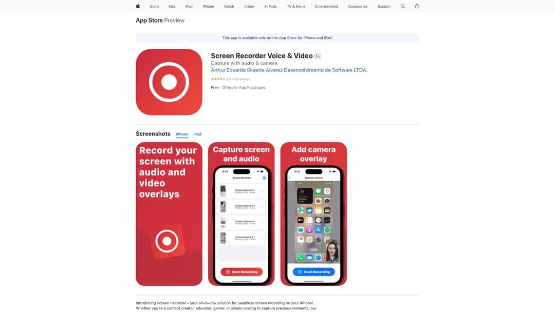 Screen Recorder Voice & Video