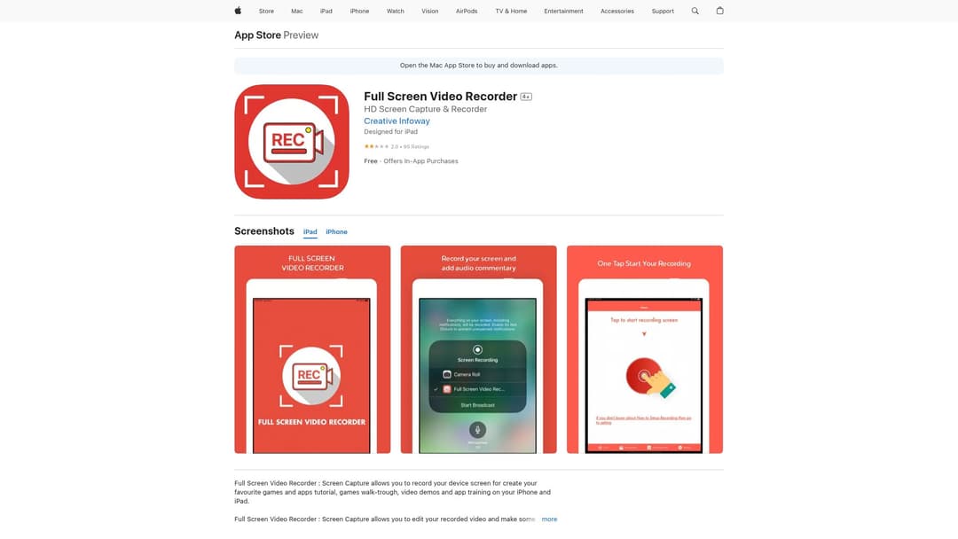 Full Screen Video Recorder