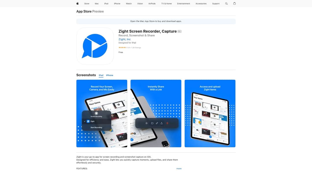 Zight Screen Recorder, Capture