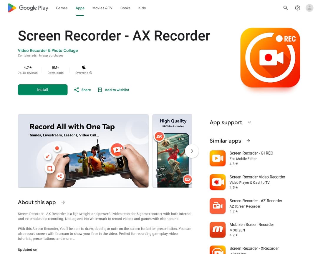 Screen Recorder - AX Recorder