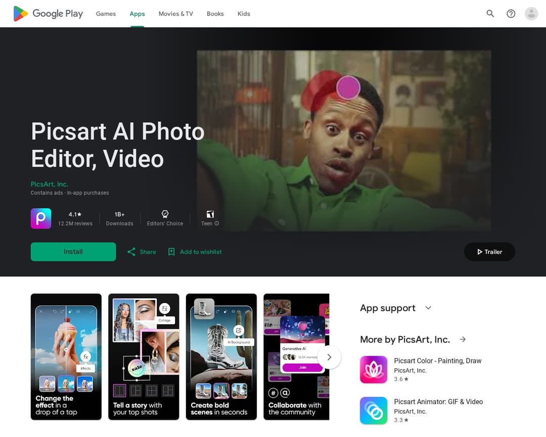 Picsart AI Photo Editor, Video