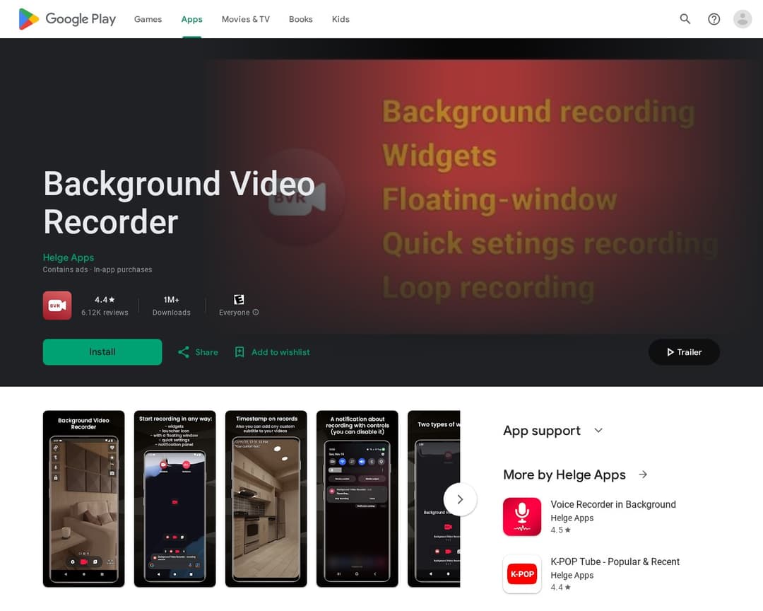 Background Video Recorder