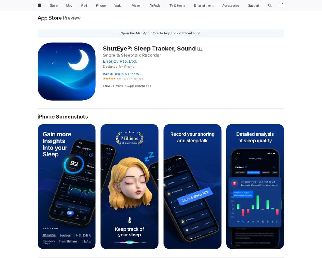 ShutEye®: Sleep Tracker, Sound