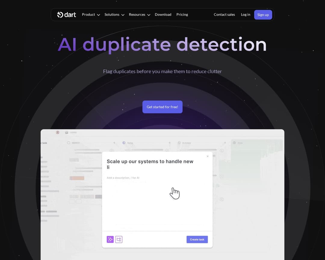 AI duplicate detection - Dart AI