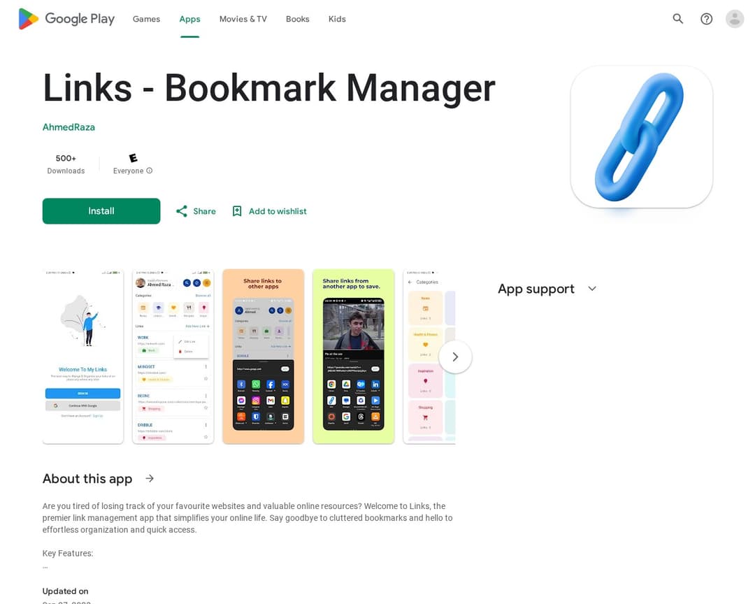 Links - Bookmark Manager