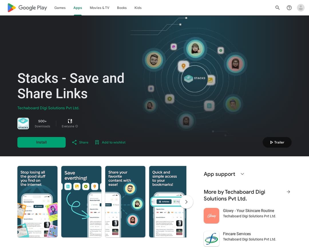 Stacks - Save and Share Links