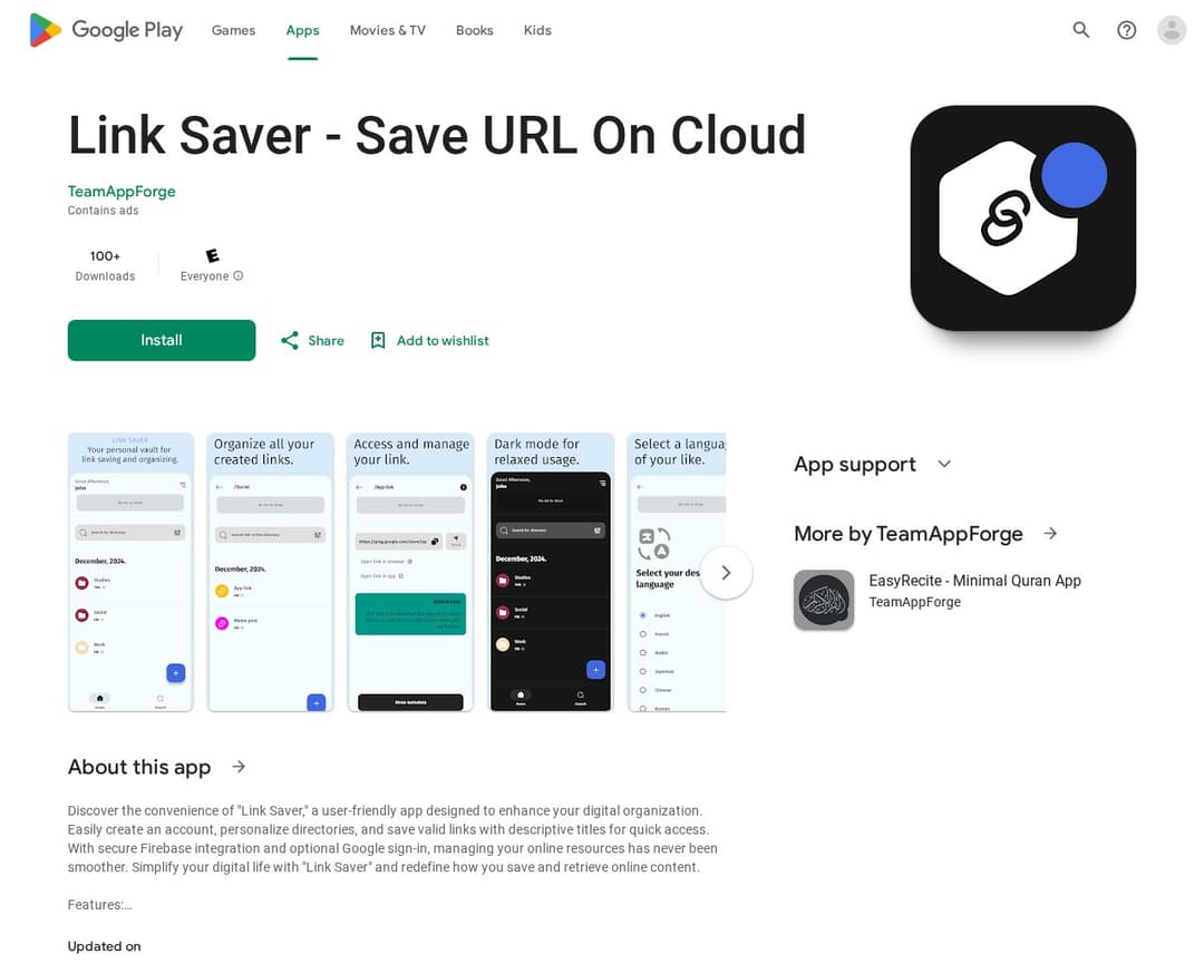 Link Saver - Save URL On Cloud