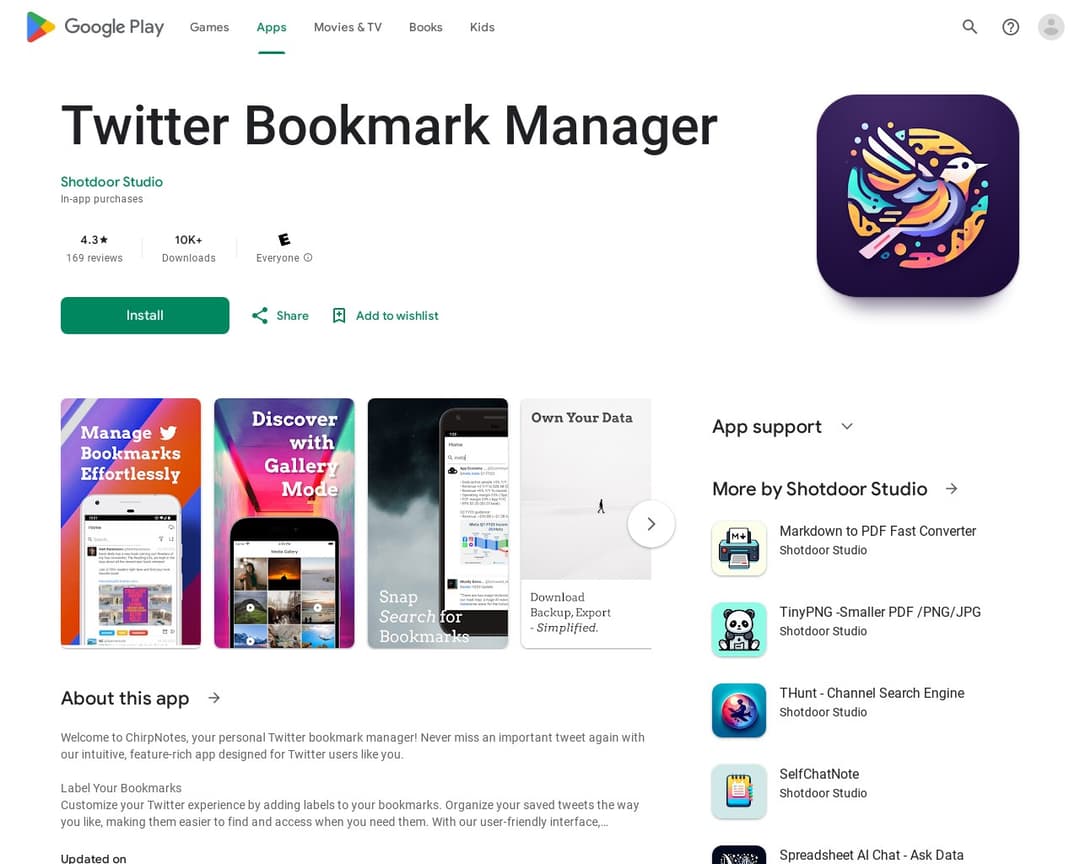 Twitter Bookmark Manager