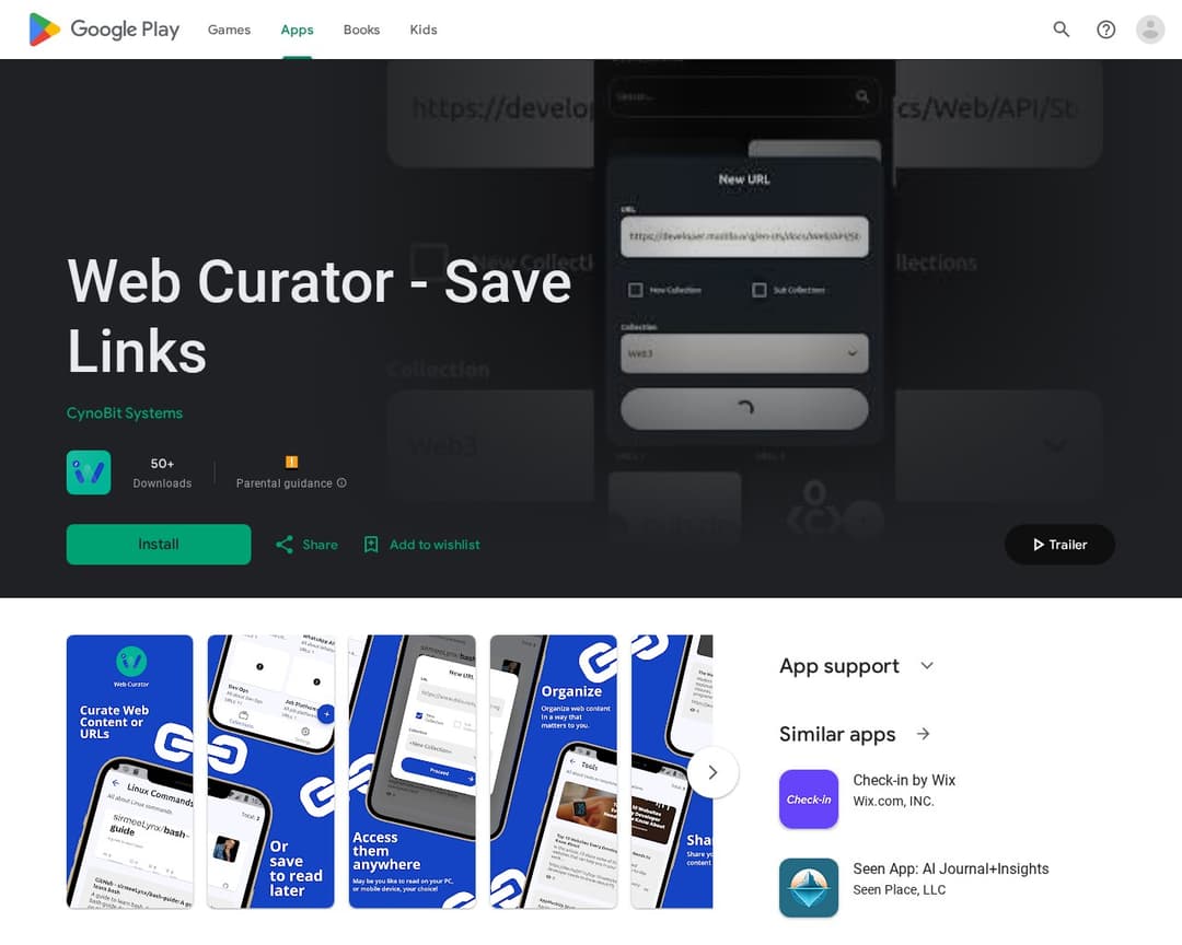 Web Curator - Save Links