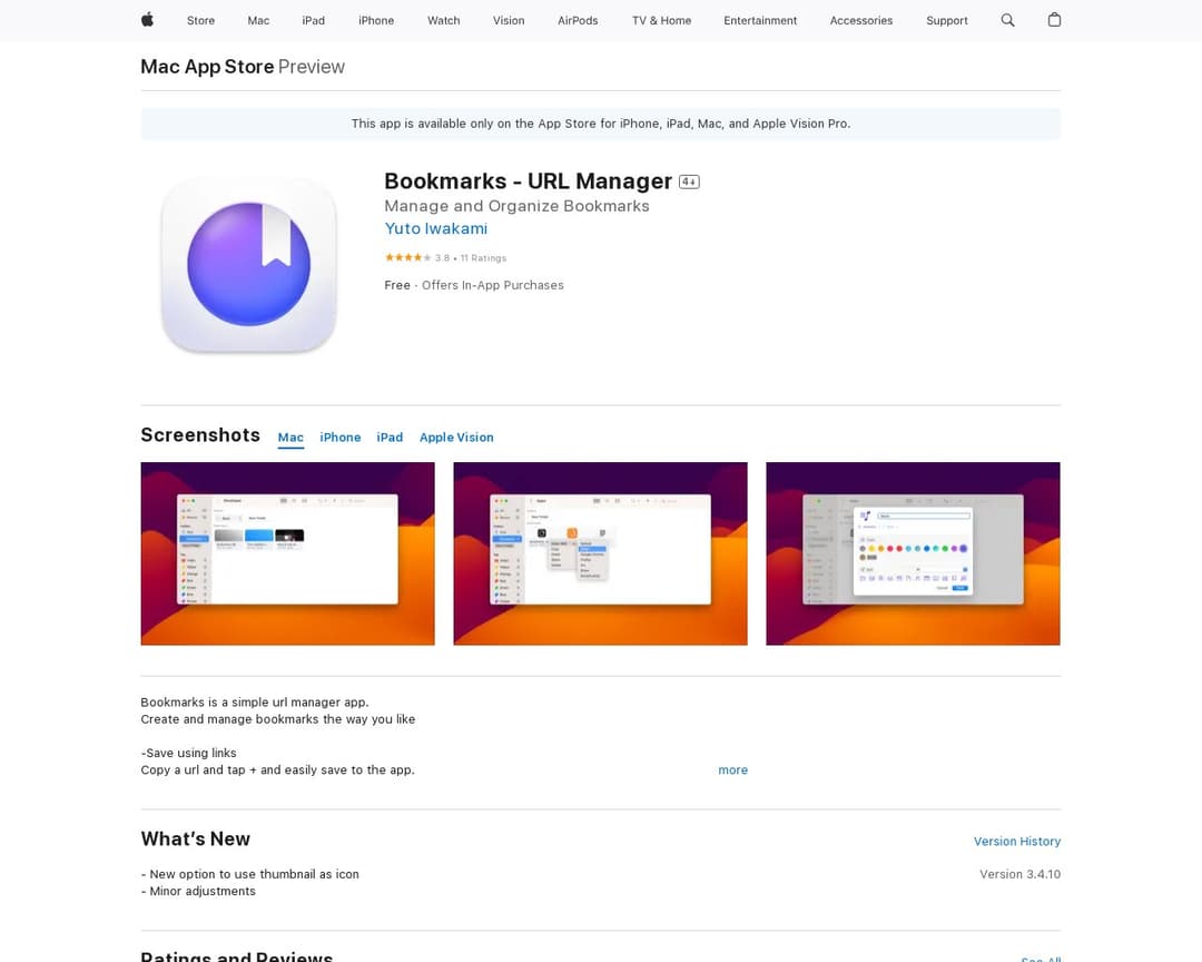 Bookmarks - URL Manager
