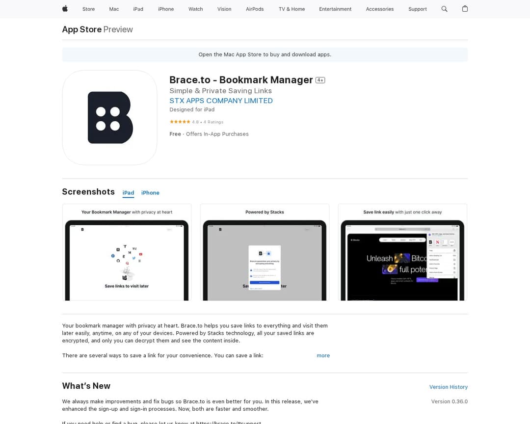 Brace.to - Bookmark Manager