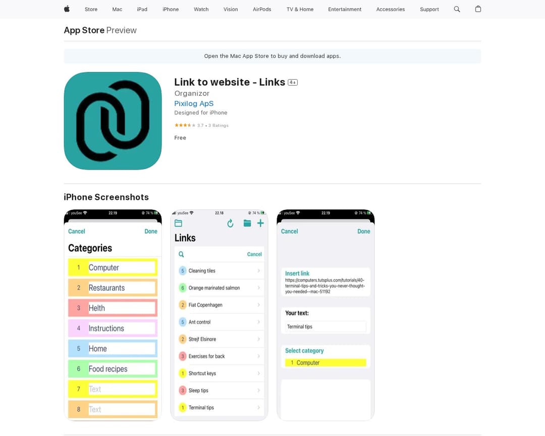 Link to website - Links