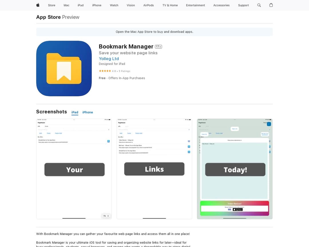 Bookmark Manager