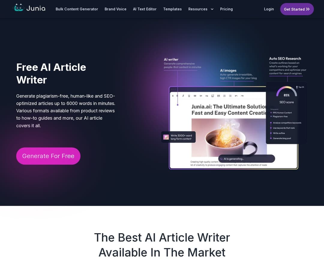 Junia AI Article Writer