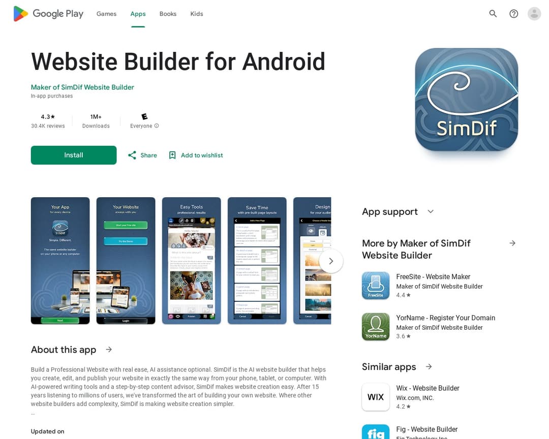 Website Builder for Android