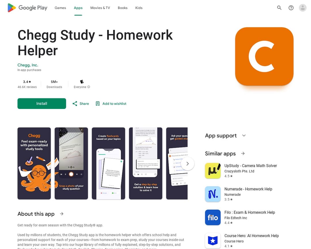 Chegg Study - Homework Helper