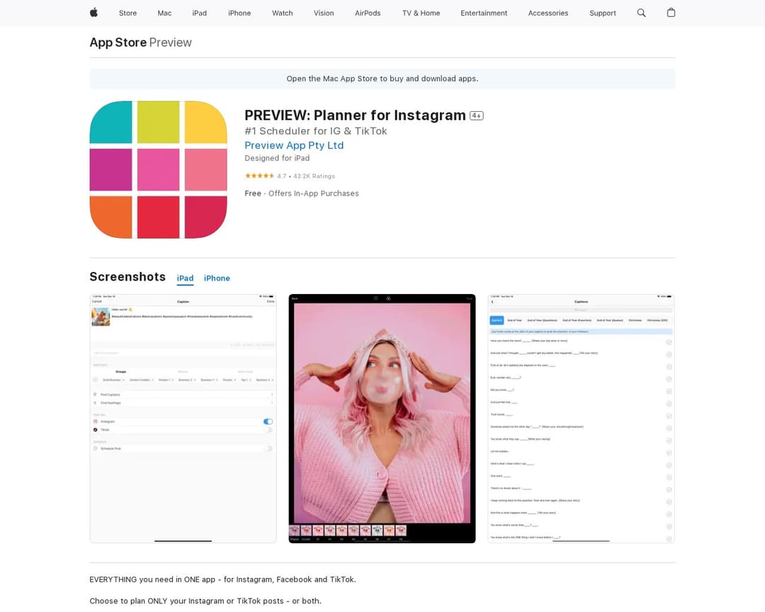 PREVIEW: Planner for Instagram