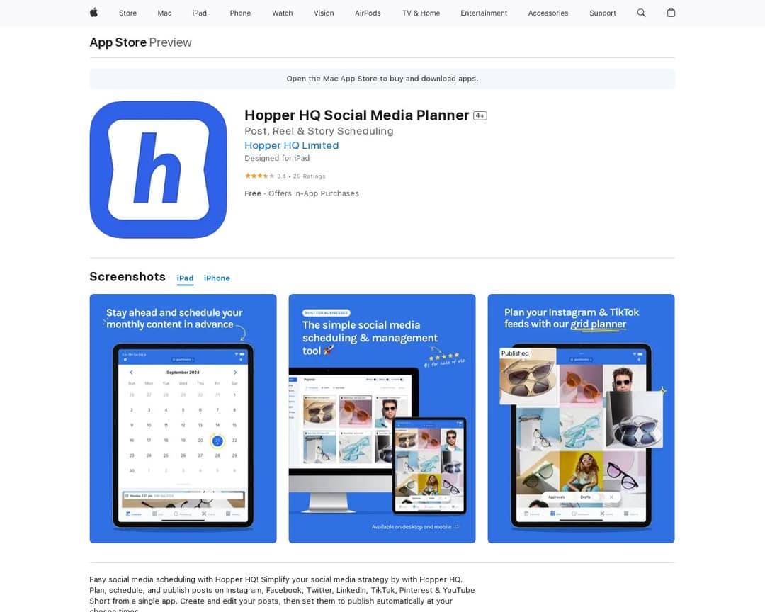 Hopper HQ Social Media Planner