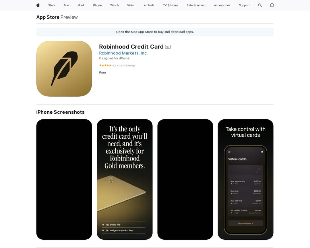 Robinhood Credit Card