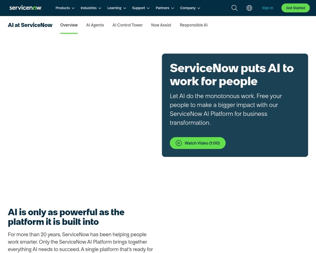 ServiceNow AI