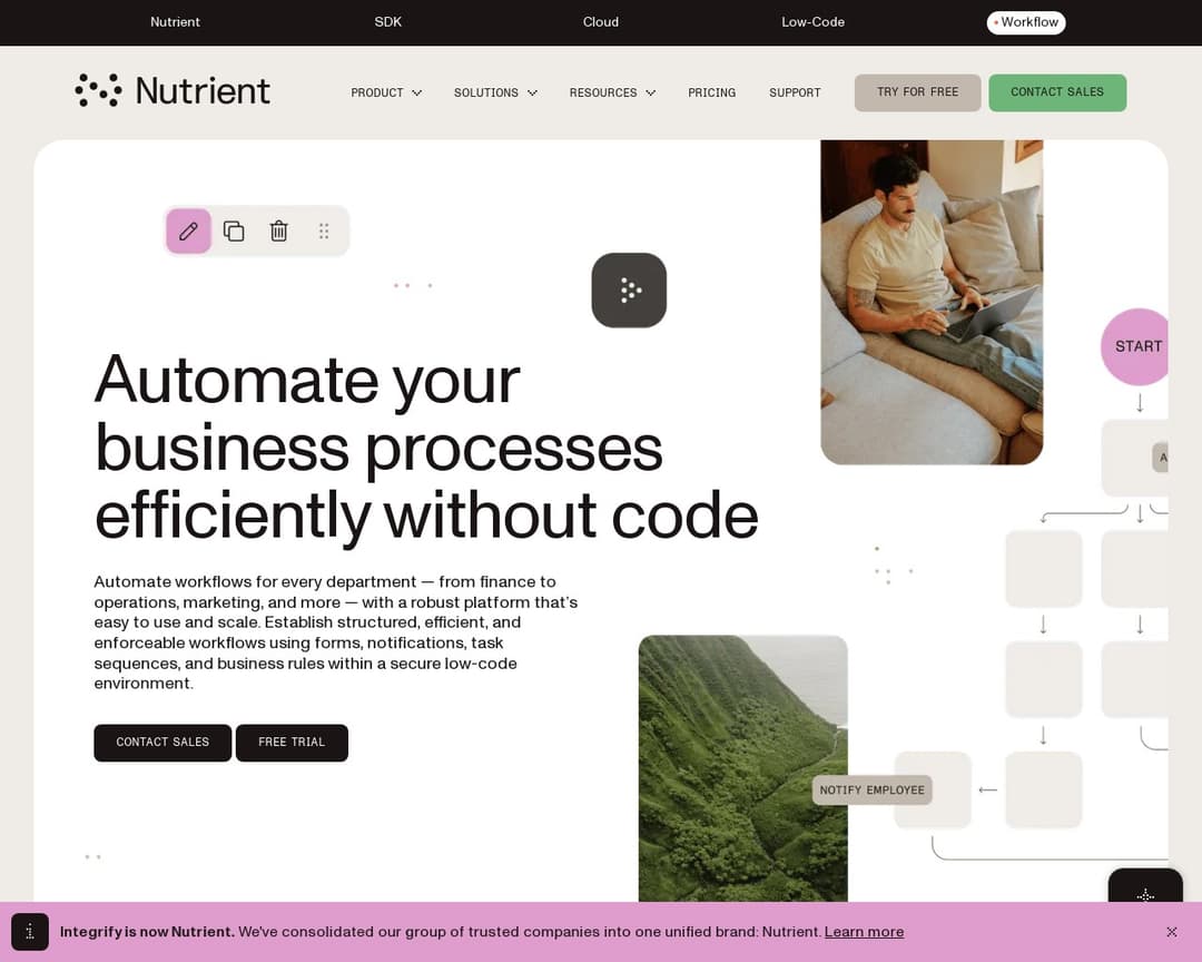 Nutrient Workflow Automation Platform
