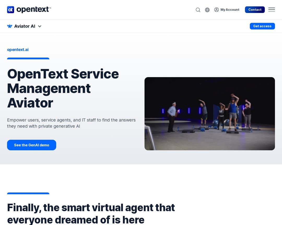 OpenText™ Service Management Aviator