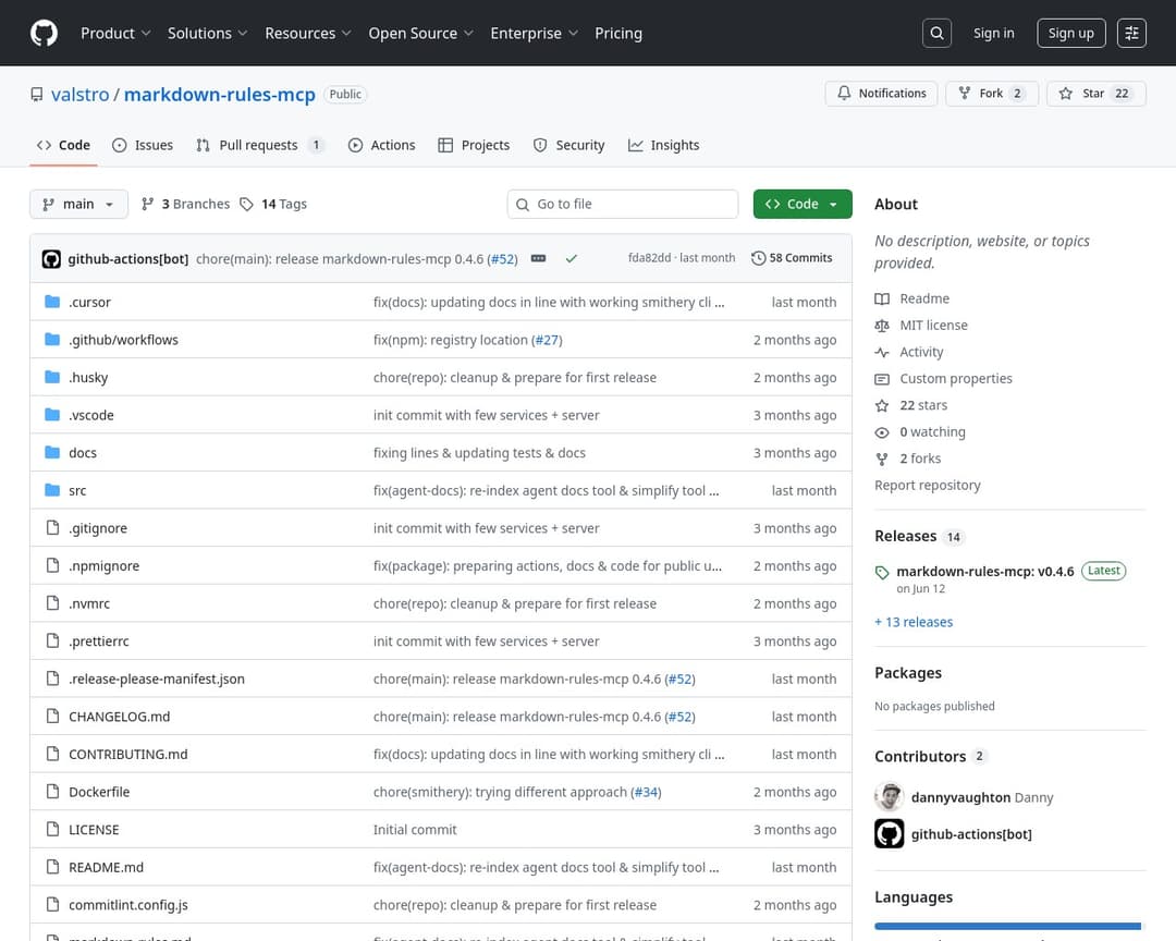 Markdown Rules MCP Server