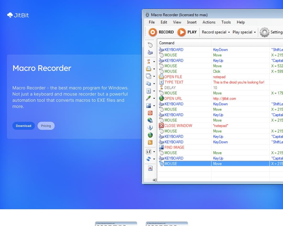 Macro Recorder - Jitbit