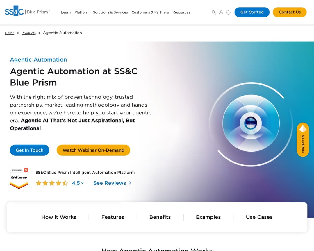 Agentic Automation at SS&C Blue Prism